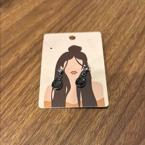 Elegant Blue and Green Teardrop Earrings